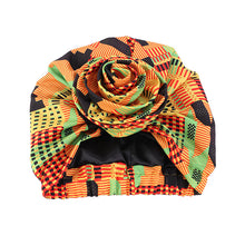 Load image into Gallery viewer, Floral Twist Head Wrap with Satin Lining
