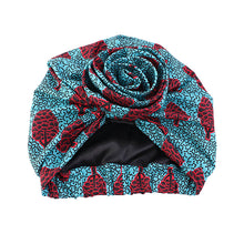Load image into Gallery viewer, Floral Twist Head Wrap with Satin Lining
