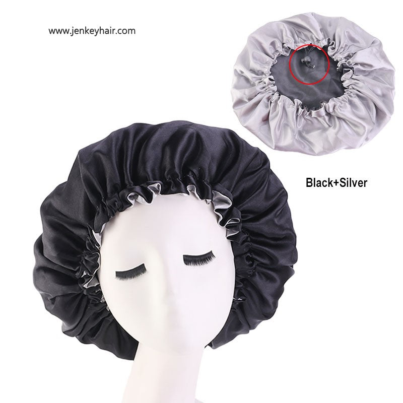 Reversible and Adjustable Satin Bonnet